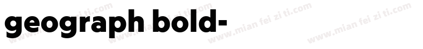 geograph bold字体转换